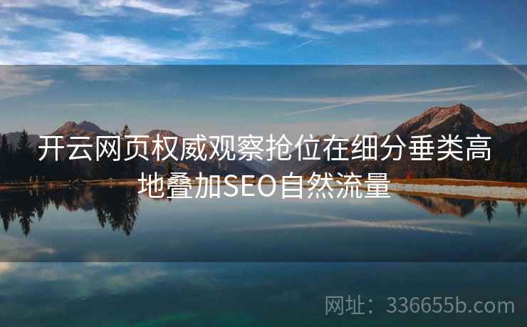 开云网页权威观察抢位在细分垂类高地叠加SEO自然流量