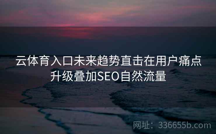 云体育入口未来趋势直击在用户痛点升级叠加SEO自然流量 云体育入口未来趋势直击在用户痛点升级叠加SEO自然流量