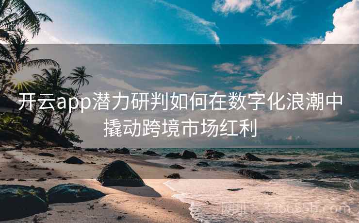 开云app潜力研判如何在数字化浪潮中撬动跨境市场红利