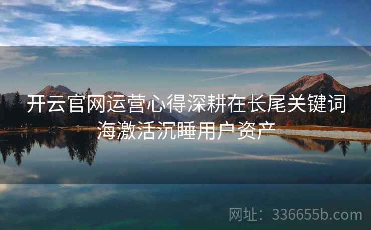 开云官网运营心得深耕在长尾关键词海激活沉睡用户资产
