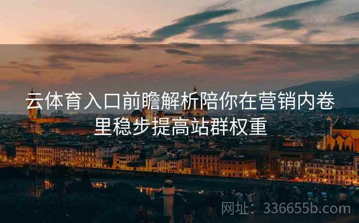 云体育入口前瞻解析陪你在营销内卷里稳步提高站群权重